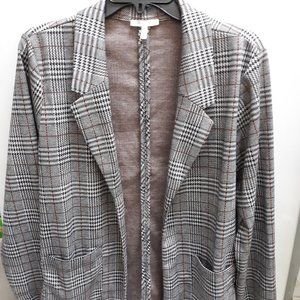 Maurices Plaid Open Front Blazer Size Large